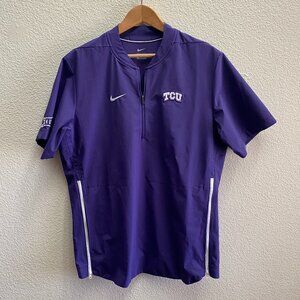 TCU Horned Frogs Baseball Nike 1/2 Sleeve Pullover Jacket Team Issued Medium